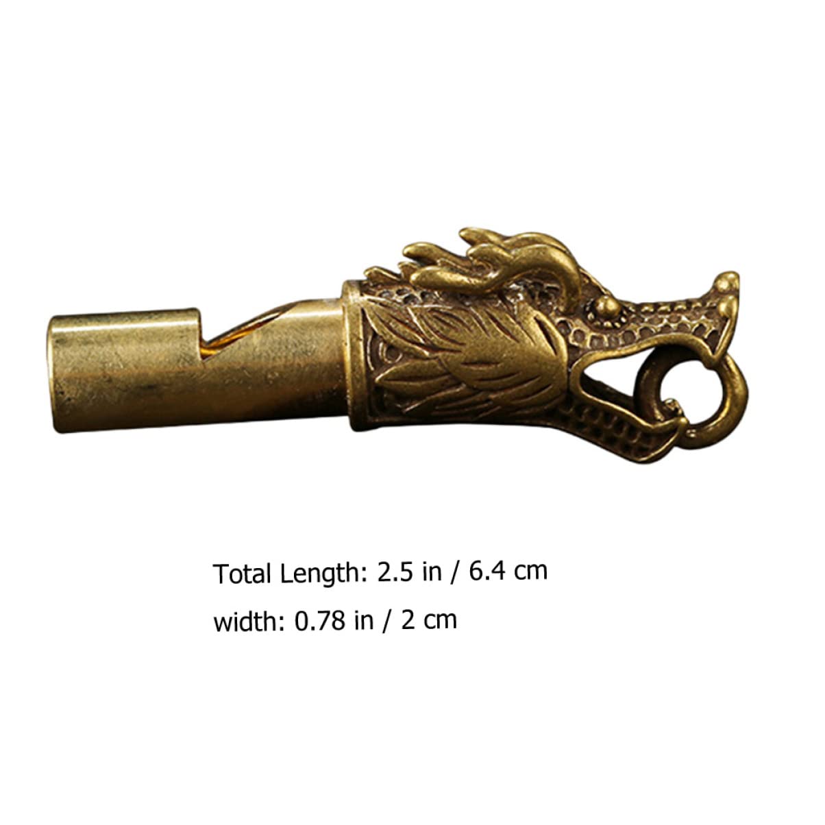 Totority Dragon Head Shape Brass Whistle for Referee Outdoor Use Emergency Whistle Keychain Loud and Easy to Blow present for Teachers Friends