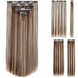 Hair Extensions Blonde ,Clip In Hair Extension 22'Straight SYXLCYGG Fluffy and not Tangled 18' Wavy...