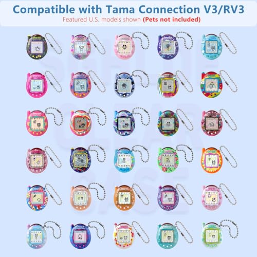 Image of for Tamagotchi Connection Case, Clear Hard PC Drop-Proof Protective Cover, Transparent Portable Carrying Storage Case for Tamagotchi Connection Accessories (Cover Only), Translucent Blue