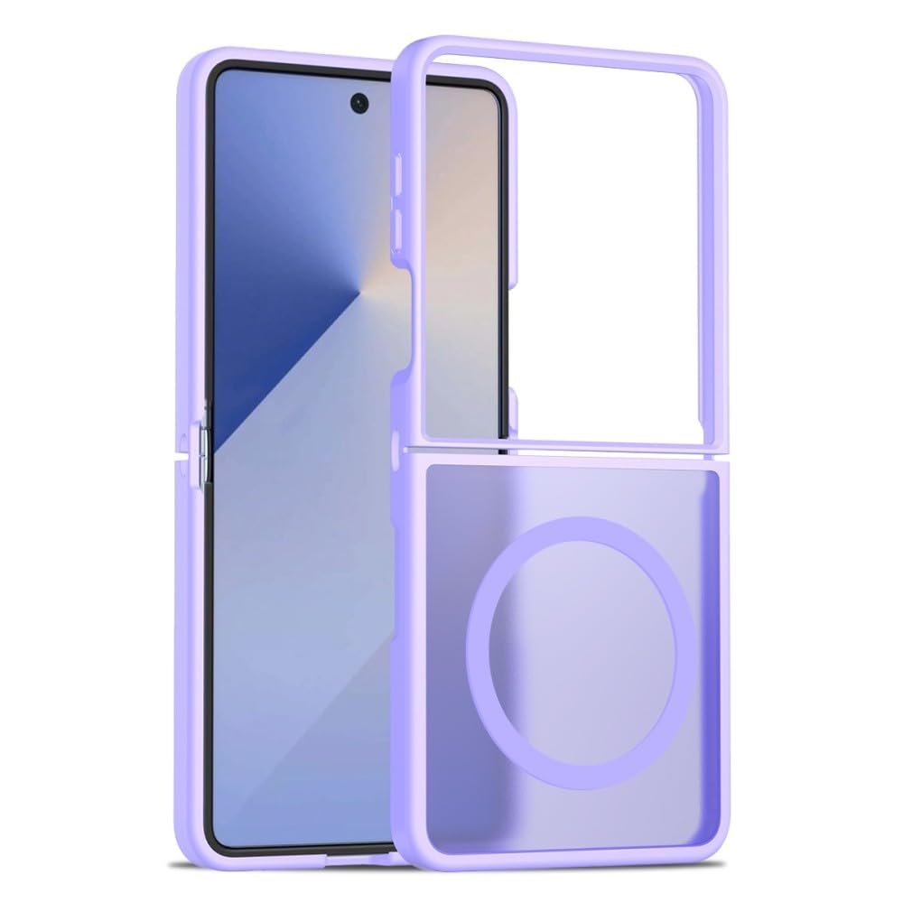 Coque Samsung Galaxy Z Flip7 FE 5G violette pour éviter les rayures avec son silicone rigide