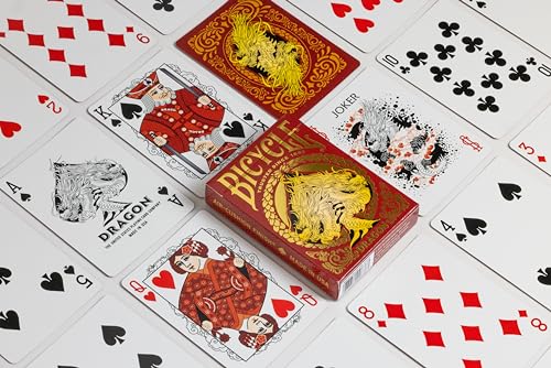 Bicycle Red Dragon Gold Foil Premium Playing Cards, 1 Deck - Image 4