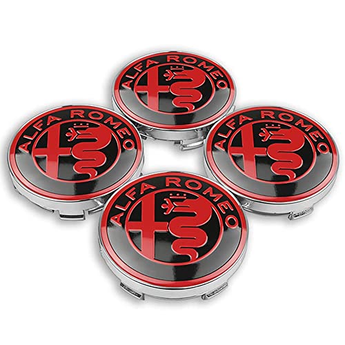  DOCHKA 4 Tappi Coprimozzi Centrale, per Alfa Romeo 159 156 Giulietta Mito Giulia Spider Brera 56+60mm Auto Emblemi Borchie Cerchi Decorazione Accessori,D