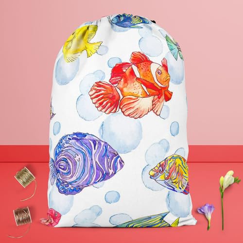 Image of ArtzFolio Tropical Sea D1 | Reusable Sack Bag | Bag for Gym, Storage, Vegetable & Travel