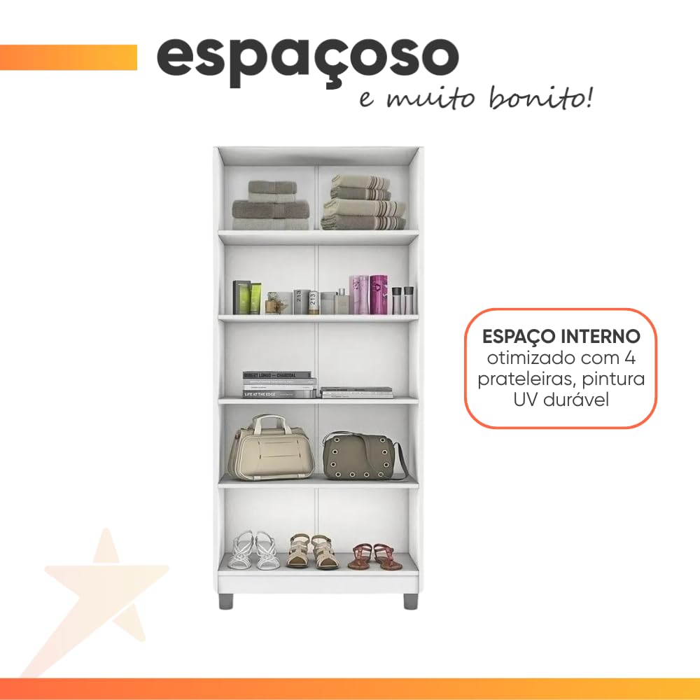 Armário Multiuso 2 Portas com Chave Texas Branco | Amazon.com.br