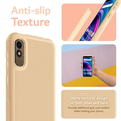 Tudia Slim Grip Designed For Blu C5L Max Phone Case, [Linngrip] Shockproof Lightweight Non-Slip Soft Tpu Ultra Slim Protection For C5L Max Phone Case (Peach) #TOP4