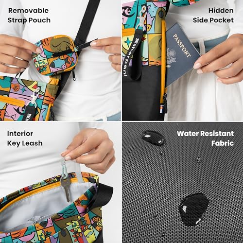 Sherpani Sadie, Nylon Crossbody Bag, Lightweight Shoulder Bag, Travel Cross Body, Crossbody Purse for Women, RFID Protection, Removable Coin Purse, Travel Gift (Cloud9)2