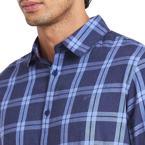 Image of Being Human Dark Grey Slim Fit Regular Collar Men's Shirt Clothing