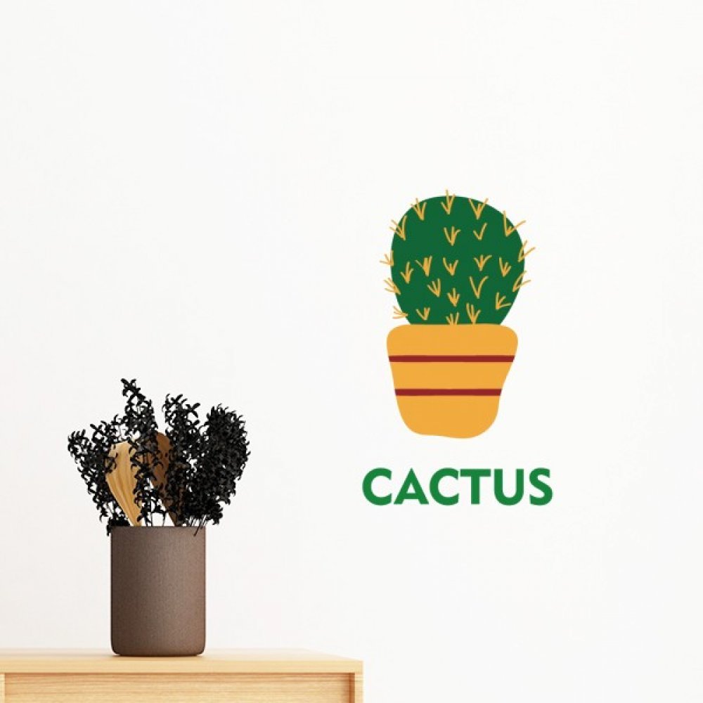 Succulentes amovible wall sticker 35cm pour decoration murale personnalisee et rapide