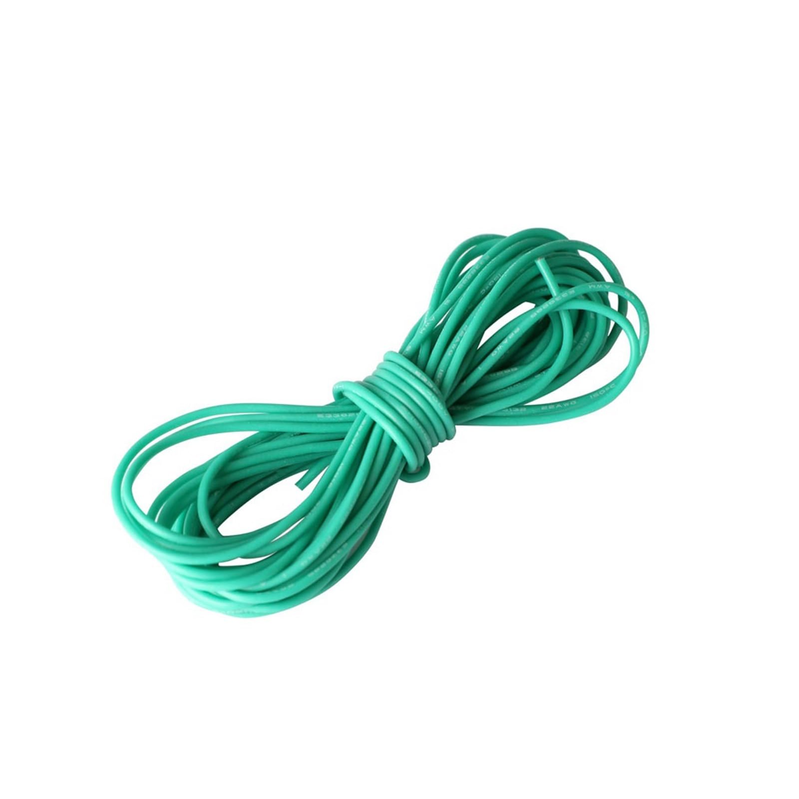 HYQOUKLR Hook up Wire Kit, UL3132 22AWG Tinned Copper Silicone Wire 300V Flexible Stranded Multicolor 5-10M DIY(Green,10 Meters)