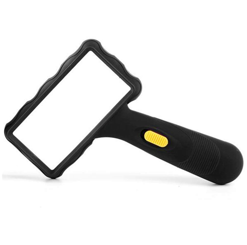 Lupa de Mano con luz LED, Lente acrílica 2X, Ayuda de Lectura portátil e iluminada, Ideal para Leer Libros, periódicos y observar aficiones.