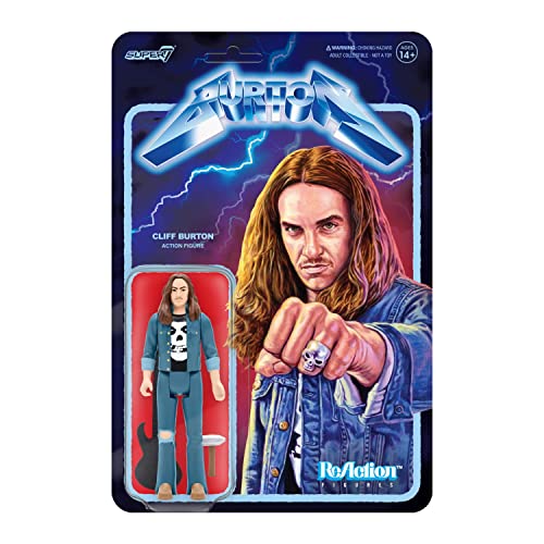 Figura Reaction Metallica Cliff Burton - Figura Metállica - Colección Metállica, Licencia Oficial