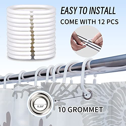 Tan Grey Brown Starfish Seashell Shower Curtain, Nautical Coastal Shower Curtains Set For Bathroom, Ocean Beach Summer Shower Curtain Vintage Teal Blue Marine Bath Curtain Accessories Decor,60X72 #TOP5