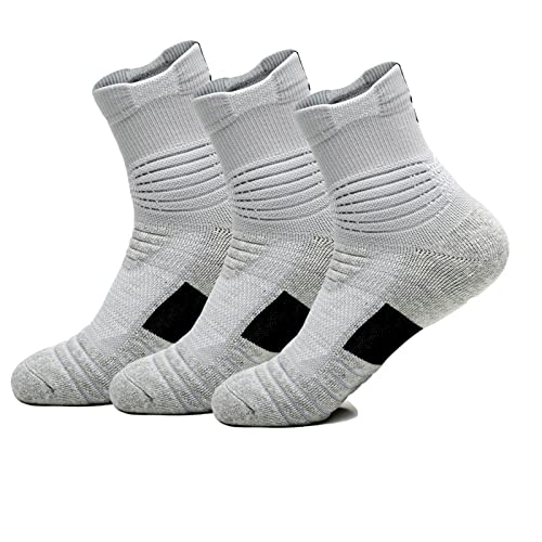 Image of Basketball Socks Compression Cushion Thick Cycling Socks Athletic Crew Socks for Men Women Boys