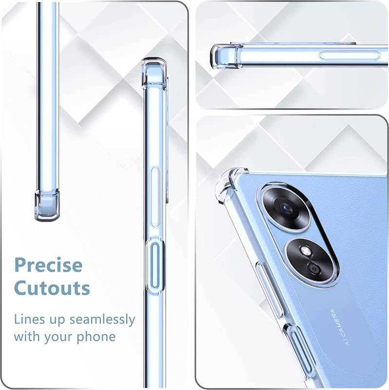 Image of for vivo Y100A,vivo Y100A Phone Case Clear Transparent Reinforced Corners TPU Shock-Absorption Flexible Cell Phone Cover for vivo Y100A - Transparent