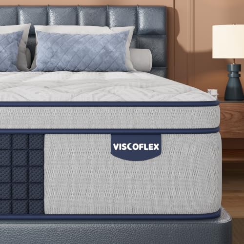 Image of 14 inch Medium Firm Queen Mattress Extra Back Support, 365 Nights Trial | Hybrid Mattress 10 Years Warranty - Upgrade Pocket Springs Bed Mattress in a Box with Cooling Gel Comfort - CertiPUR-US