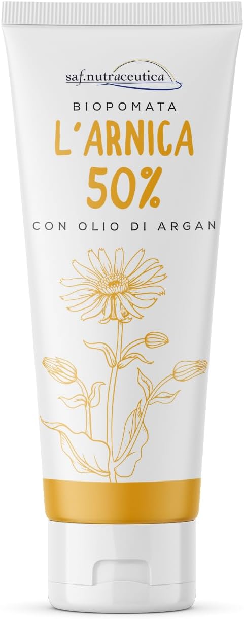 Saf.Nutraceutica - L'Arnica 50% Enriched with Argan Oil, Biopomata with 50% Arnica Montana Extract, Natural Anti-inflammatory Effect of Arnica and Decongestant Argan, 75 ml