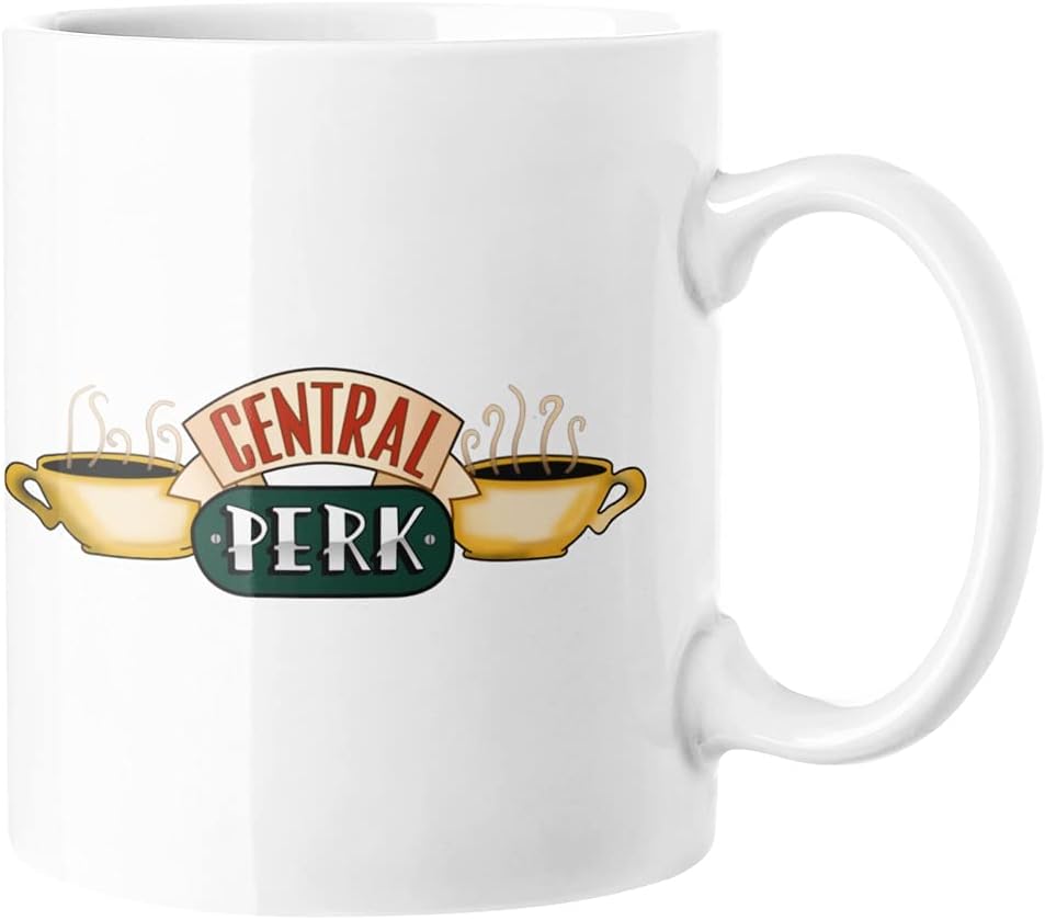 Tornado Apparels Central Perk White Ceramic Coffee and Tea Gift Mugs 350 ML 11 OZ