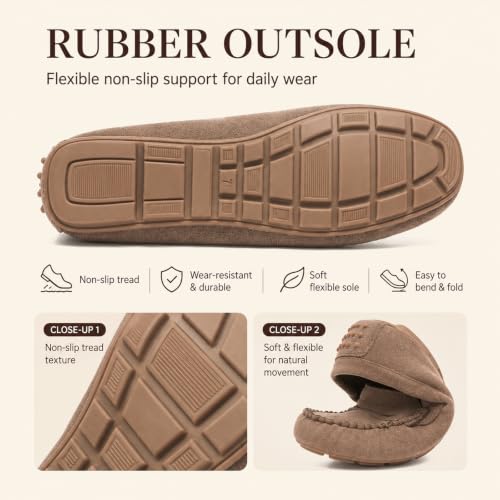 Image of Bernal Women's Non-Slip Penny Loafers - All-Day Comfort Flat Driving Shoes for Work Office & Casual Walking