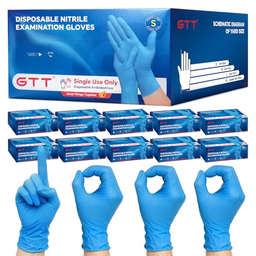 Guantes de nitrilo sin látex GTT de 4 mil contra irritaciones en medicina y tatuajes