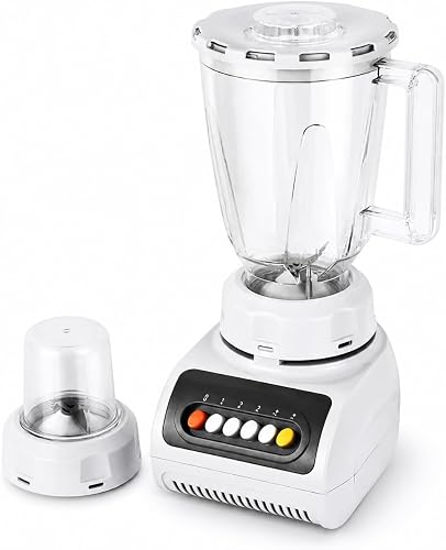 2-in-1 Blender and Grinder with 1.5L Capacity, Stainless Steel Blades