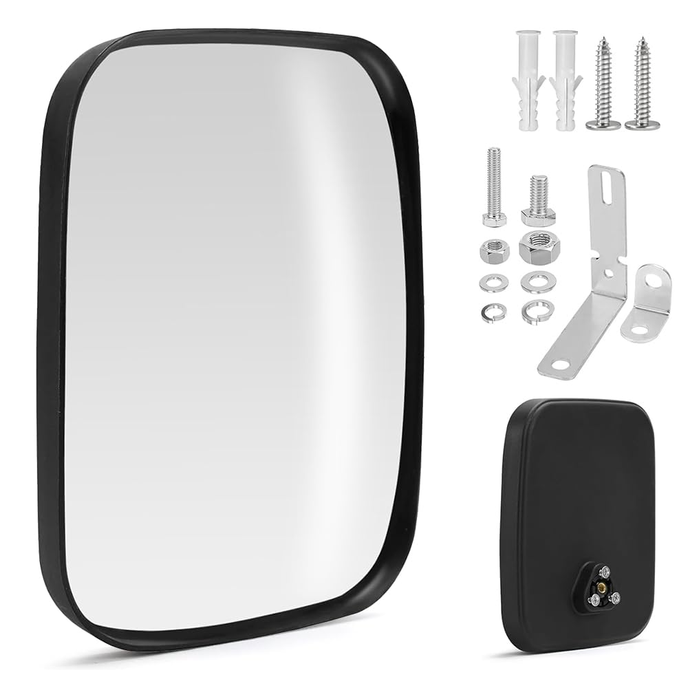 Miroir Convexe, NAVESO 19 x 16 cm Miroir Routier Réglable, Grand Angle Miroirs Sortie Garage pour Allées, Hôpitaux, Magasins, Miroirs de Circulation en Acrylique pour Intérieur et Extérieur