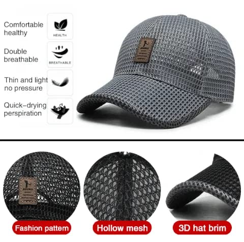 Chentian 2023 Kosseco Hat, Summer Breathable Lightweight Baseball Cap, Summer Outdoor Casual Baseball Cap, Mesh Hats For Men (Beige) #TOP1
