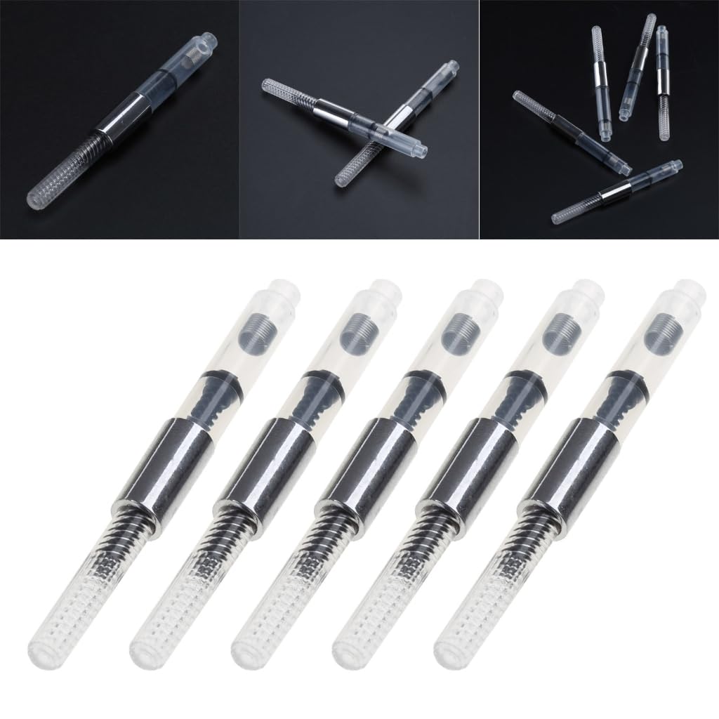Kit Di 2 Siringhe Per Ricarica Inchiostro Penna Stilografica – Strumento In Acciaio Inox Per Cartucce E Convertitori, Rosso