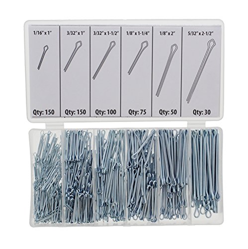 image for ABN Cotter Pin Key 555 pc Assortment Set, 1/16 x 1 to 5/32 x 2-1/2 Inc