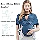 SONARIN Atmungsaktive Baby Tragetuch,Ergonomische Dehnbar Babytragetücher Babytrage Leichte Tragbare Baby Tragesystem Tragetuch Sling für Neugeborene Kleinkinder bis zu 15KG(Schwarz)