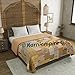 Karniempire Beige Patola Sari Silk Patchwork Kantha Quilt Blanket Boho Vintage Bedspreads Throw Bohemian Bedding Handmade Quilts Ethnic Reversible Bed Sofa Cover Decorative (Queen [90