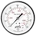 Winters P9S 90 Series Steel Pressure Gauge with Removable Lens, 0-160 psi/kpa, 3-1/2" Dial Display, +/-2-1-2% Accuracy, 1/4" NPT Center Back Mount