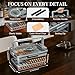 Cigar Humidor with Hygrometer, 2 Humidifiers, Cedar Wood Chips Airtight Desktop Cigar Humidor Sealed Buckle & Handle Storage for 120 Cigars Partition,Cigar Gifts for Men