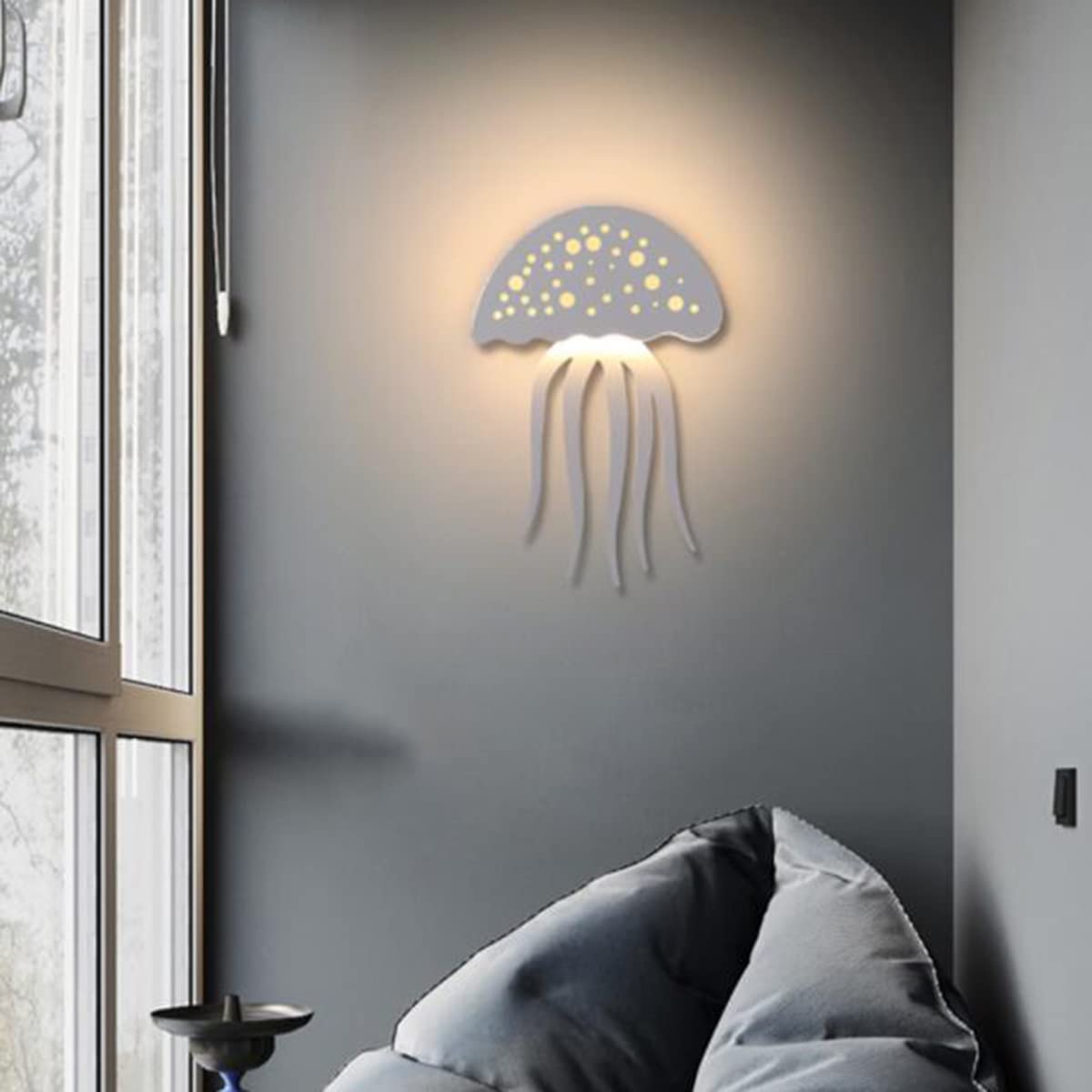 10W kinkiet kryty LED kinkiet pokój dziecięcy lampa meduzy dziecięca noc światło ścienne Cartoon oświetlenie ścienne chłopiec dziewczyna lampka nocna do sypialni ciepły biały 3000K biały