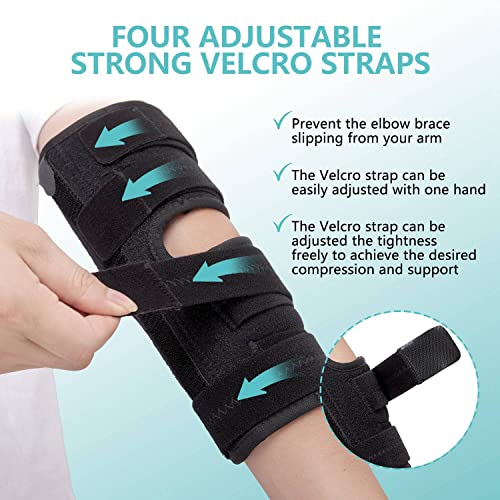 Fibee Elbow Brace For Ulnar Nerve Entrapment, Cubital Tunnel Brace For Sleeping, Adjustable Elbow Immobilizer For Tendonitis, Arthritis And Pain Relief, Elbow Stabilizer Brace For Men And Women #TOP6
