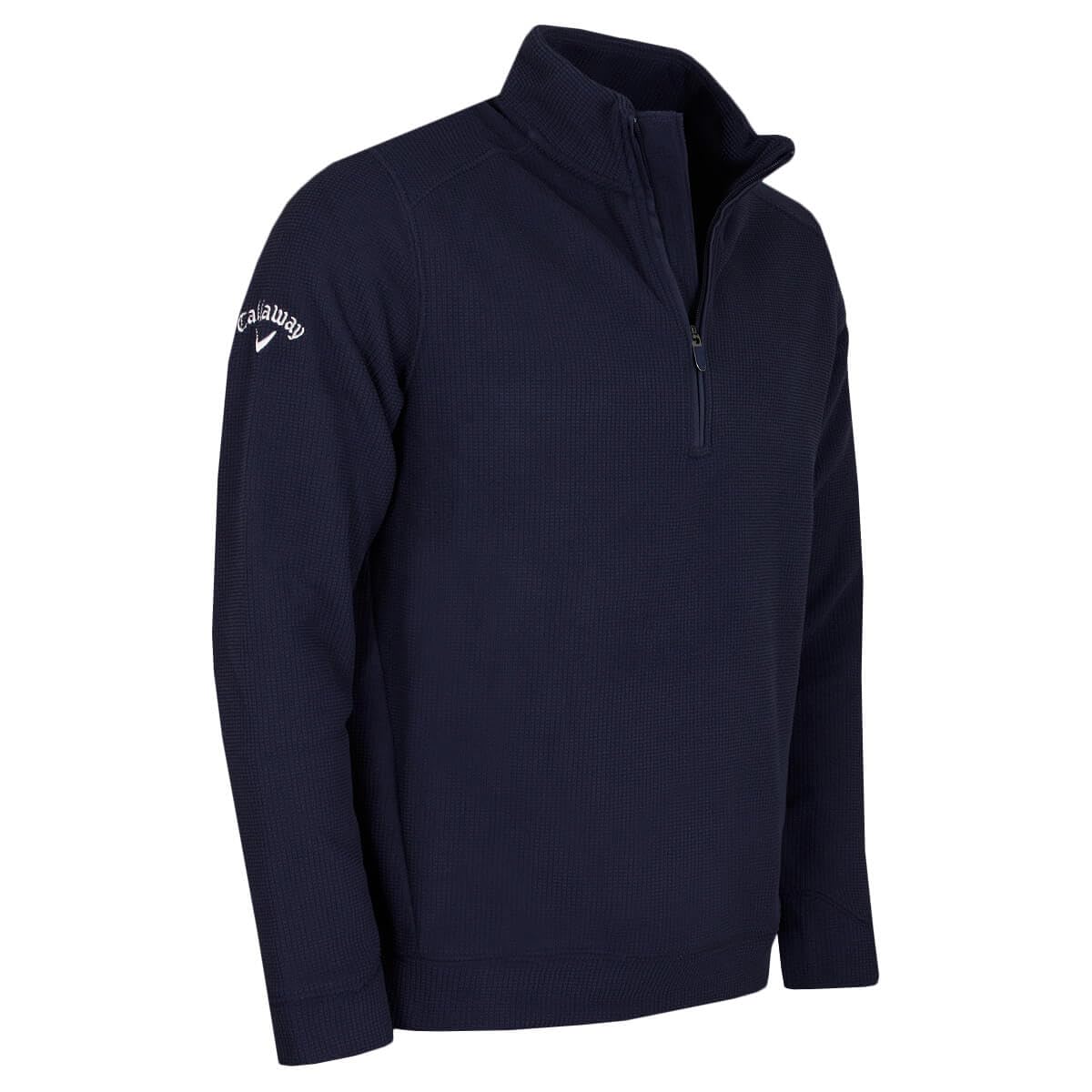 Callaway Golf Mens Long Sleeve Waffle Sweater - Peacoat - XXL