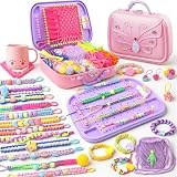 ミサンガ キット 6-in-1 多機能編み機セット 収納ボックス付き 手作りキット メイキングトイ 女の子 DIYおもちゃ ブレスレット・ネックレス・バッグ・帽子などが作れる 英語取扱説明書 誕生日やプレゼントにも最適