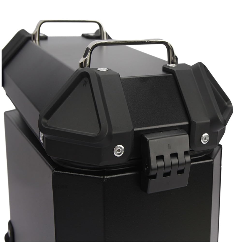 Boîte Latérale De Moto en Alliage D'aluminium 18L Coffre Latéral Moto Valise À Dégagement Rapide Côté Boîte De Rangement Sacoches De Selle avec Verrouillage De Sécurité