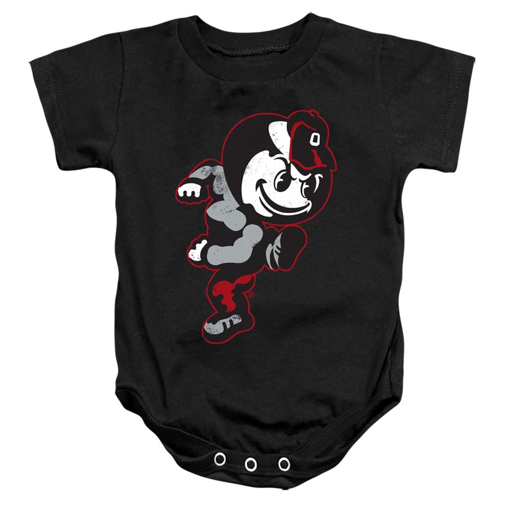 The Ohio State University Official Brutus Unisex Infant Snap Suit for Baby,Black, 6 Months
