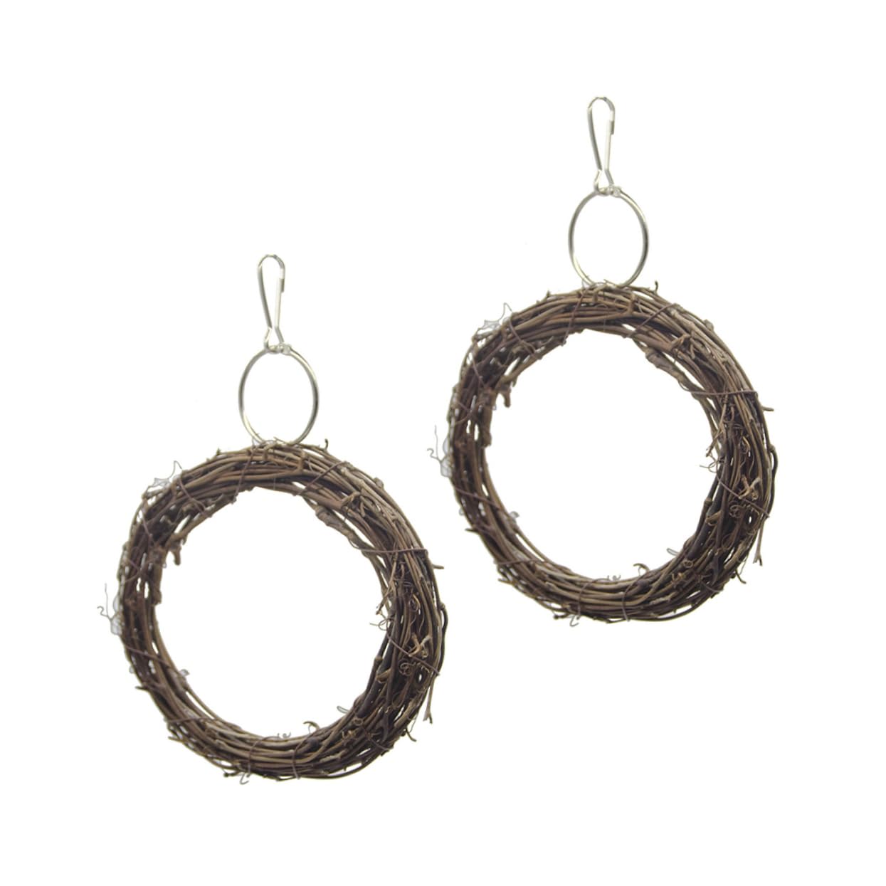 Housoutil 3 Sets Papageien-vogelspielzeug Vogelschaukel Rattan-vogelkreisschaukel Papageienschaukel Sicher Für Heimvögel 2 Stück X 3