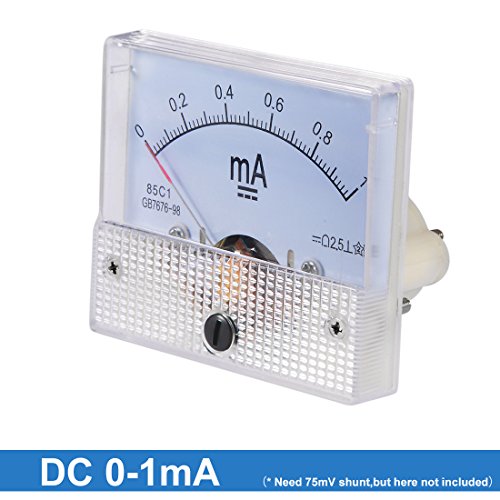 Ampèremètre DC 5A Sourcingmap 85C1-A panneau analogique pour mesure de courant continu