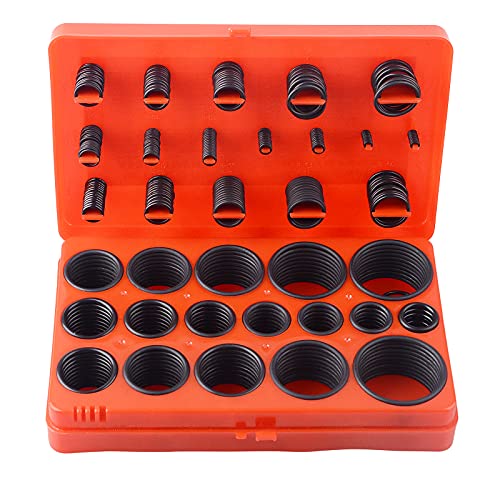 Universal 419 pcs Nitrile Rubber O Ring Assortment Kit, Metric Oring Kit - Size from Ø3mm to Ø50mm