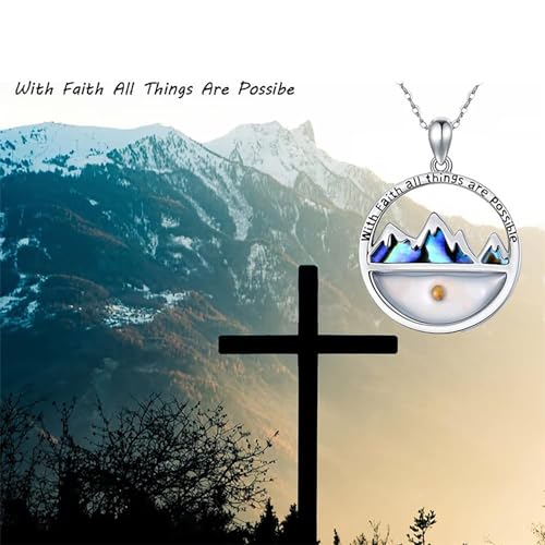 Mustard Seed Necklace - Stainless Steel Faith Mountain Jewelry for Women & Men4