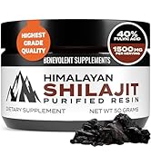 Shilajit Pure Himalayan Organic Shilajit Resin - 1500mg Maximum Potency Natural Organic Shilajit ...