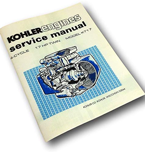 Service Shop Repair Manual for Kohler Engines 17Hp Twin Cylinder Model Kt17