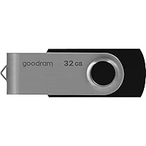 Goodram Chiavetta USB UTS2 – Unità flash USB 2.0, 32 GB – Velocità di lettura fino a 20 MB, s – Velocità di scrittura fino a 5 MB, s – Cappuccio protettivo – Funzione portachiavi – Nero