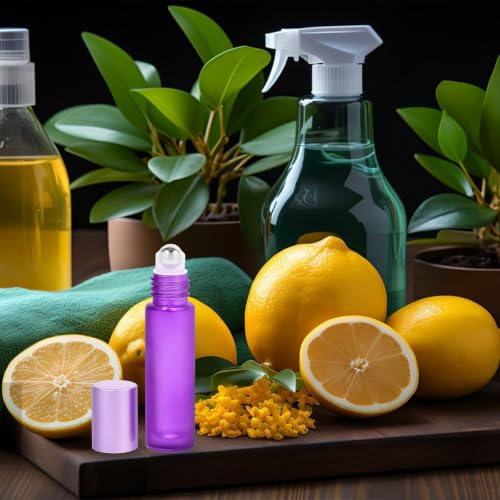 Botellas roll-on de vidrio resistente con bola de acero inoxidable para suero de ojos de 10ml 5