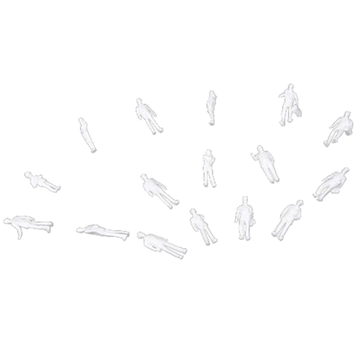 200 pezzi Modello Persone: 100Pcs Scala 1:200 & 100Pcs Scala 1:100 Modello Persone Non Verniciato Treno Figure