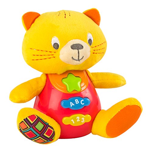 Winfun - Peluche Gatito para bebés que habla & luces de colores - Idioma: español (ColorBaby 85176)