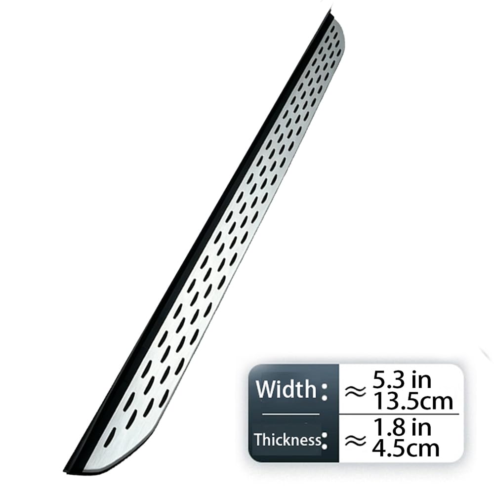 2 estribos laterales Starfield Edition compatibles con GWM HAVAL H6 2022-2026, barras Nerf antideslizantes plateadas de aleación de aluminio resistente con soportes de montaje