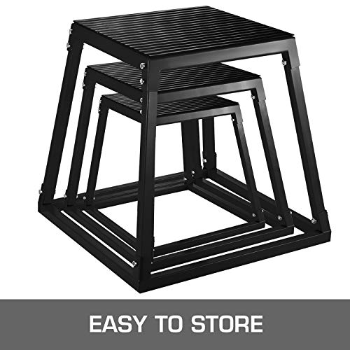 Happybuy-Plyometric-Platform-Box-Set-Fitness-Exercise-Jump-Box-Step-Plyometric-Box-Jump-for-Exercise-Fit-Training-121624-inch-Black